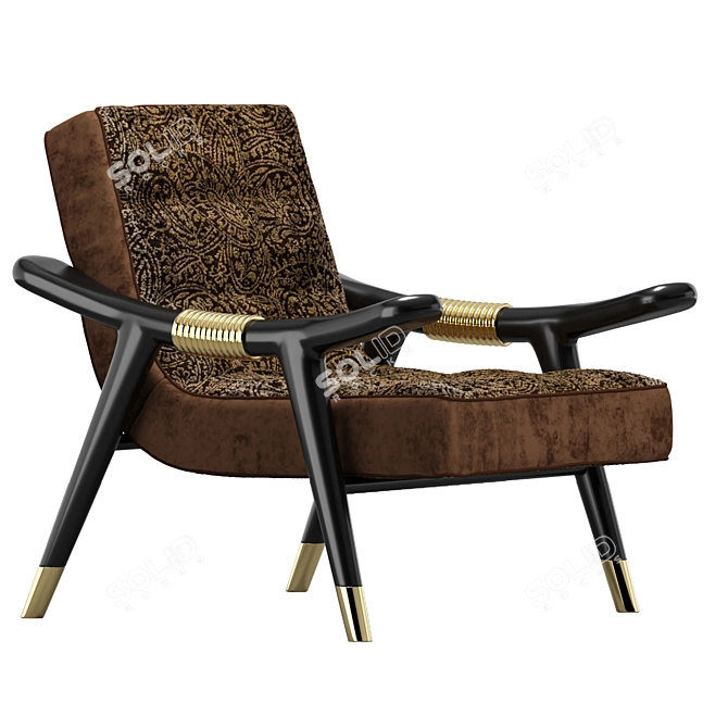 ETRO Masai: Modern Armchair Design 3D model image 2