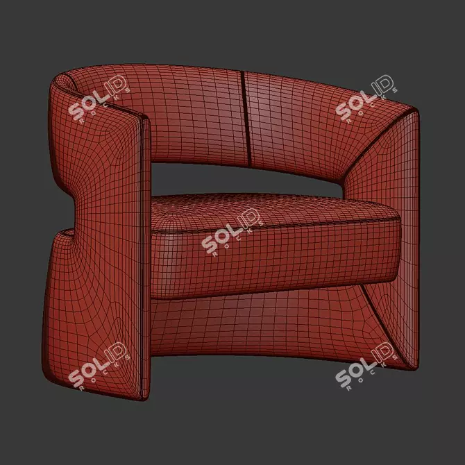 Elegant 1728 Armchair: Tecni Nova 3D model image 5