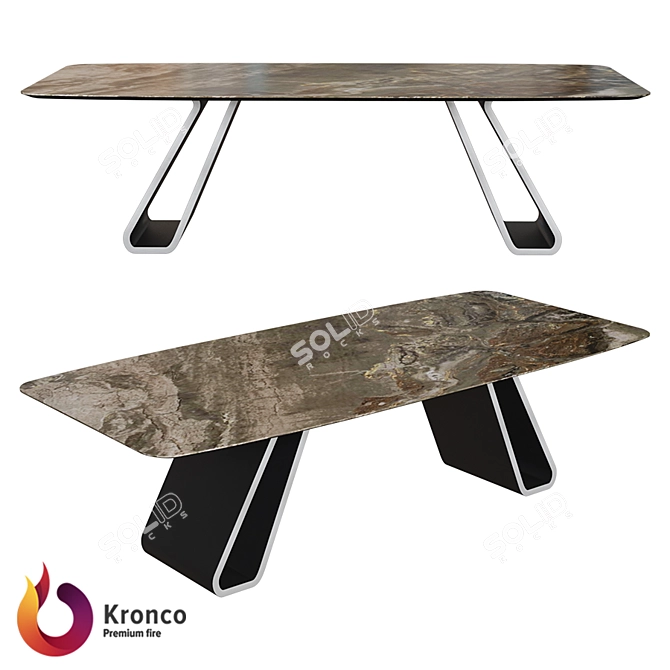 Kronco Ange: Revolutionary Ceramic Dining Table 3D model image 1