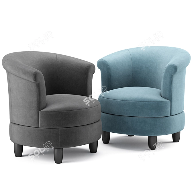 Modern Swivel Chair: Phoebe 3D model image 3