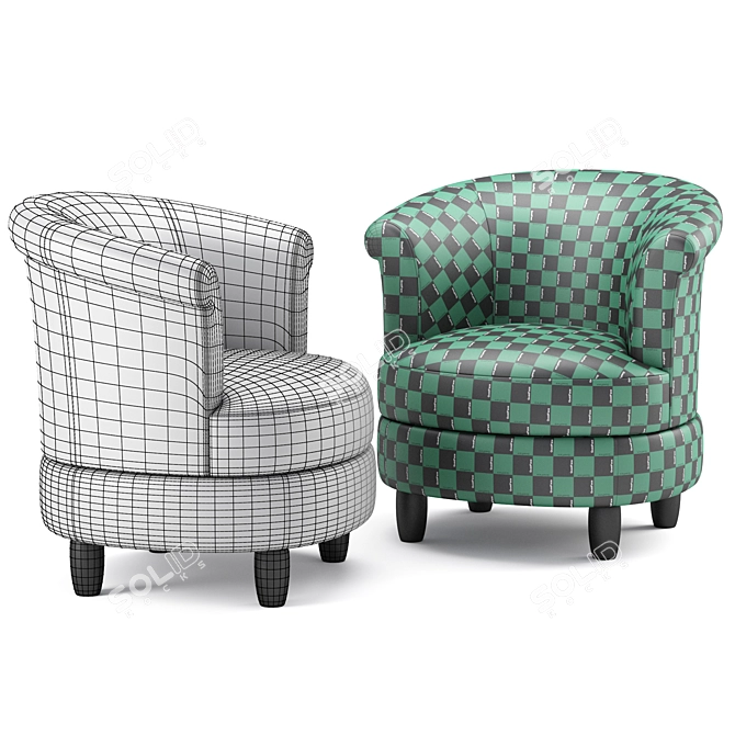 Modern Swivel Chair: Phoebe 3D model image 6