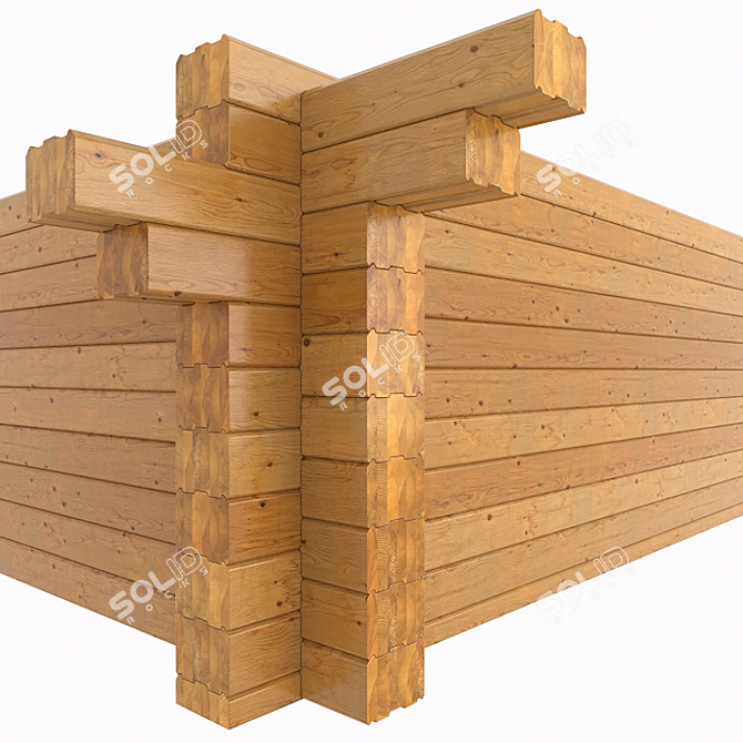 Premium Glulam Timber: Versatile & High-Quality 3D model image 1