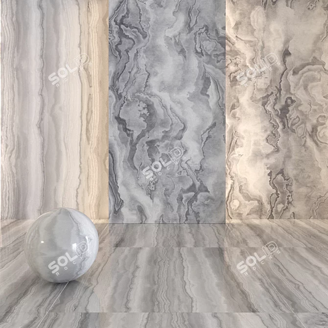  Elegant Gray Marble №2 | Versatile Sizes 3D model image 1