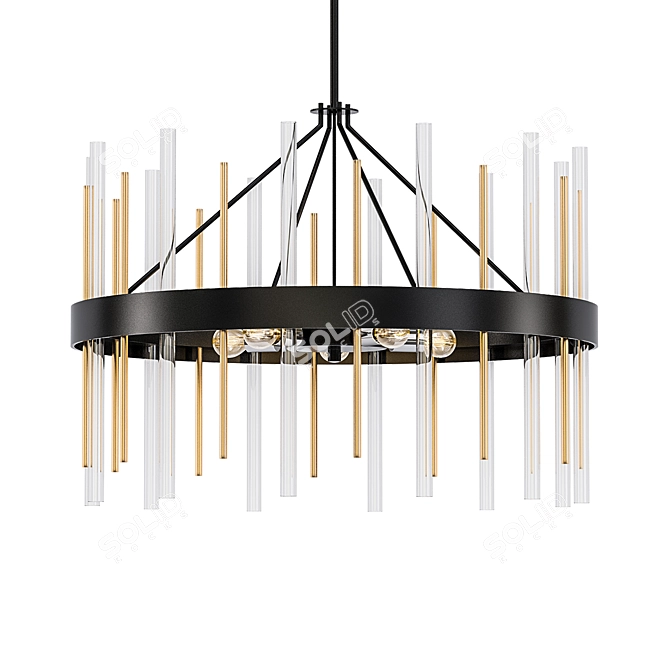 Elegant Orrizo Drum Chandelier 3D model image 1