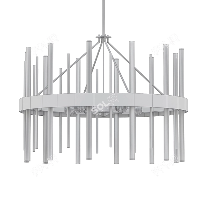 Elegant Orrizo Drum Chandelier 3D model image 2