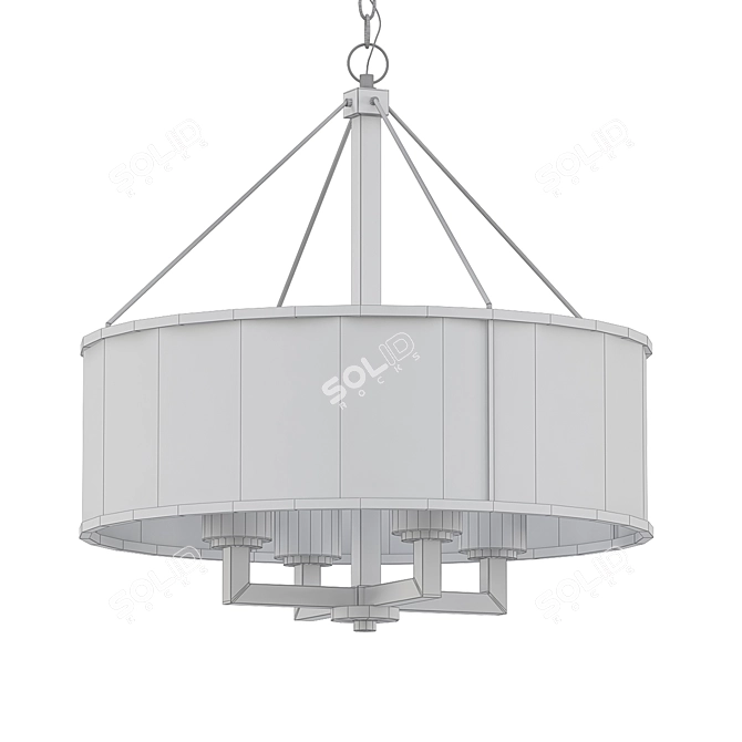 James Allan Sutter 4-Light Chandelier 3D model image 2
