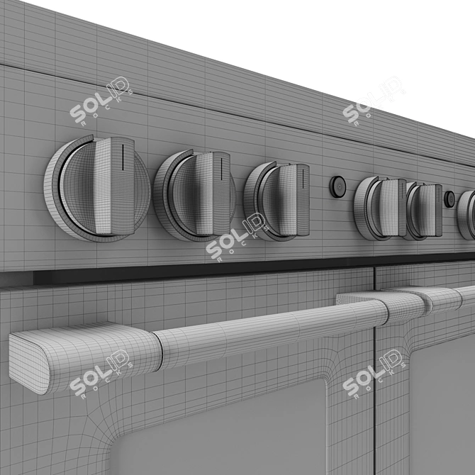 Jenn-Air Professional Gas Stove: Ultimate Culinary Appliance 3D model image 3