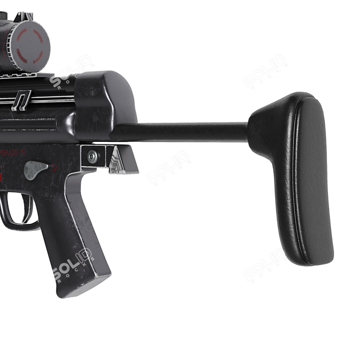 Advanced MP5 Firearm 3D model image 4