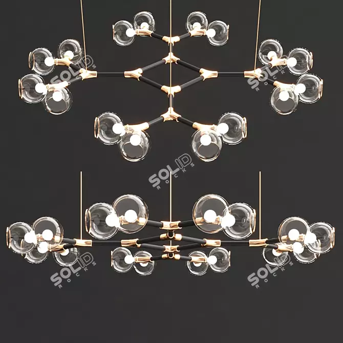 Elegant Horus Suspension Light 3D model image 2