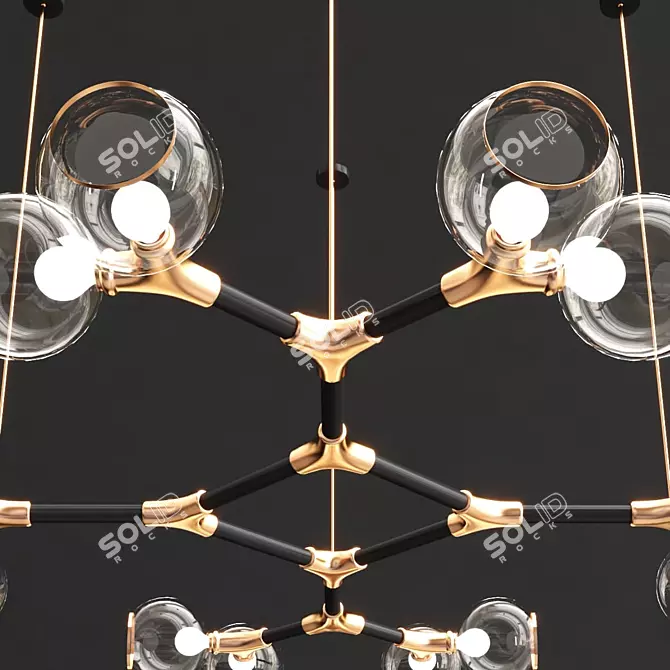 Elegant Horus Suspension Light 3D model image 3