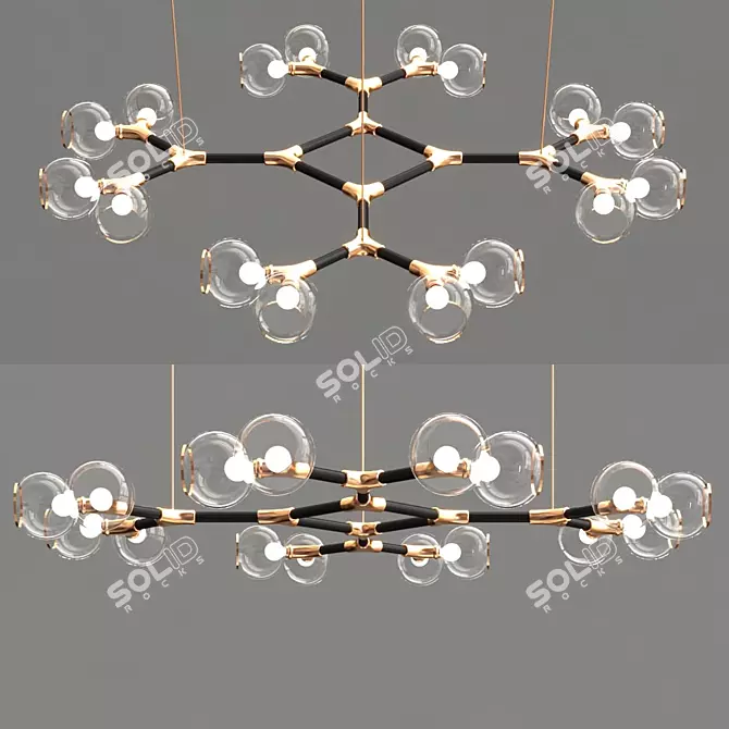 Elegant Horus Suspension Light 3D model image 5