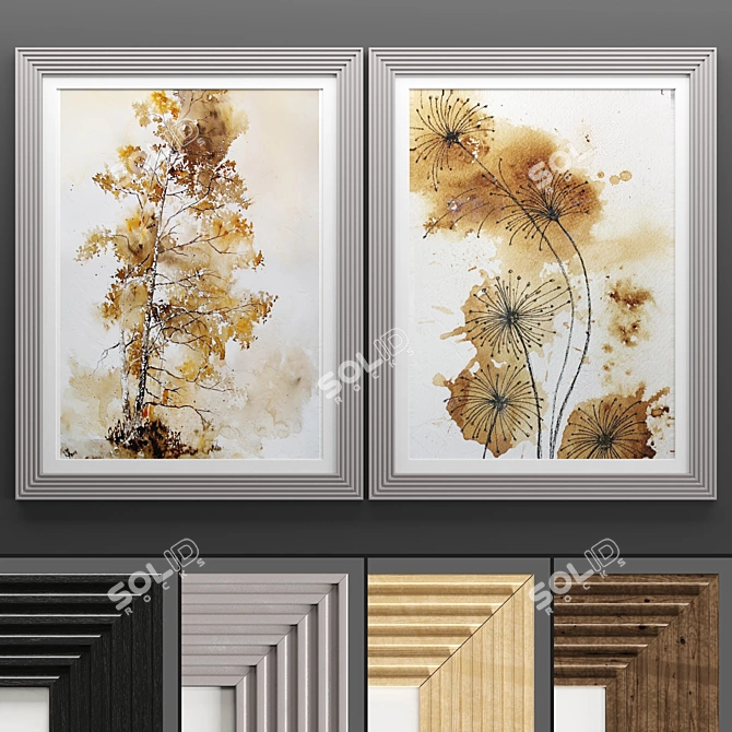  Elegant Art Frames - Set of 2 | 50x70 cm 3D model image 1