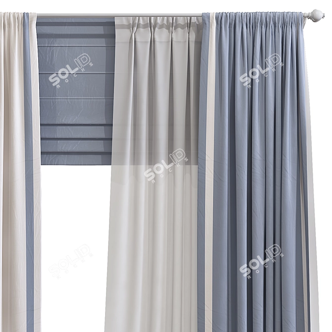 Elegant 877 Curtain 3D model image 2