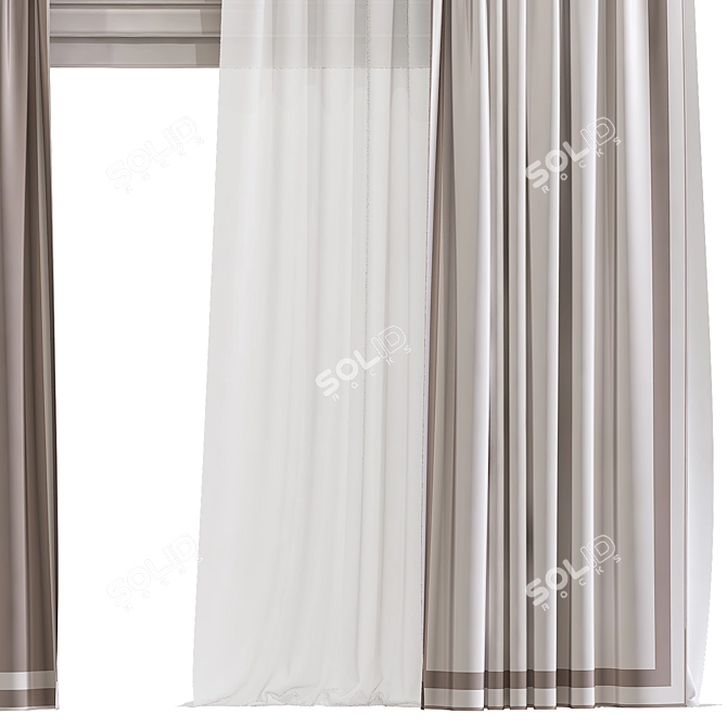 Elegant Curtain 878: Modern Design 3D model image 2