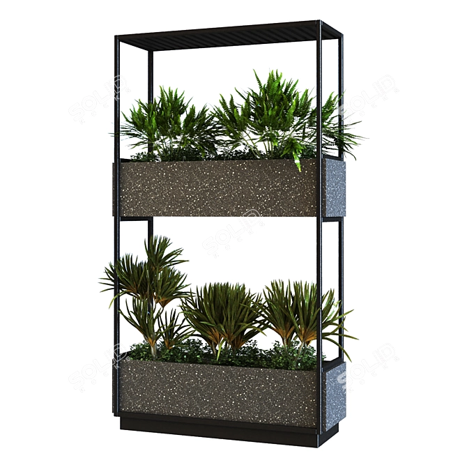 Green Oasis: Portable Plant Box Set 3D model image 2