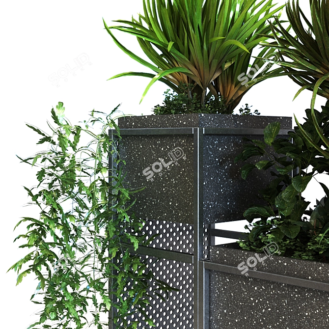 Greenery Box Set 066: Indoor Plant in Stylish Display 3D model image 4