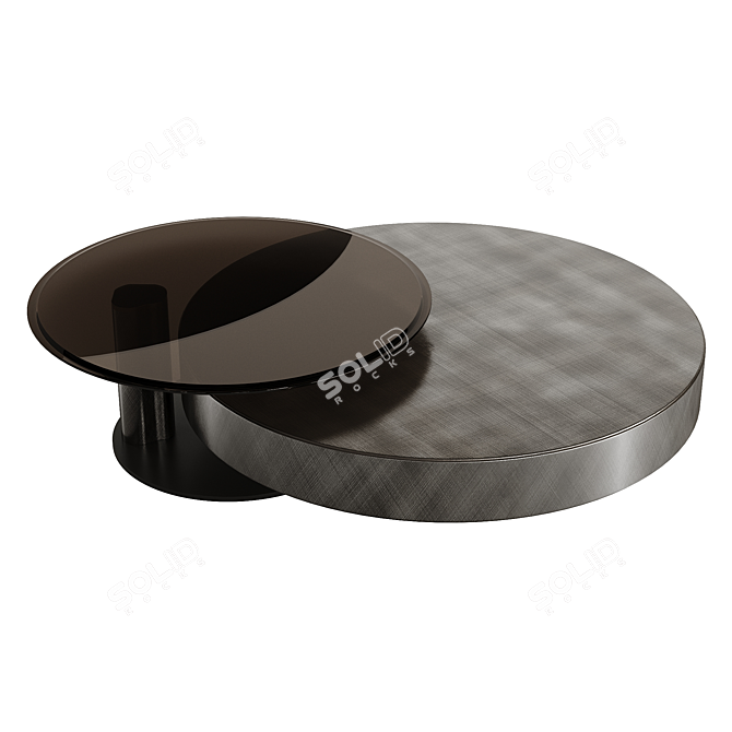 Cattelan Arena Bond: Elegant Gray Brushed Table 3D model image 2