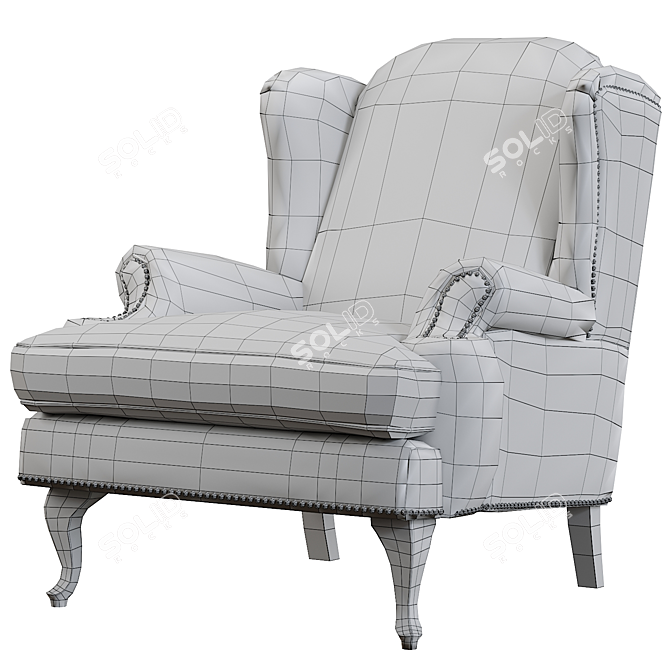 Elegant Black Armchair: Eichholtz / Frank Sinatra 3D model image 7