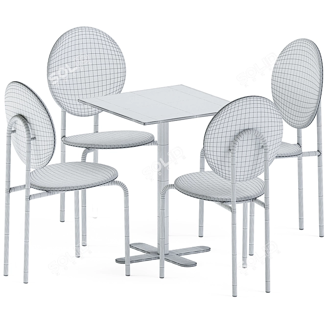 Modern Outdoor Dining Set: Antibes Table & Michelle Chair 3D model image 3