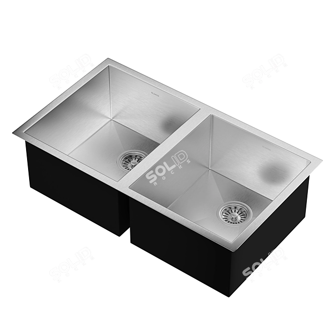 Blanco Quatrus R0 Double Sink 3D model image 1