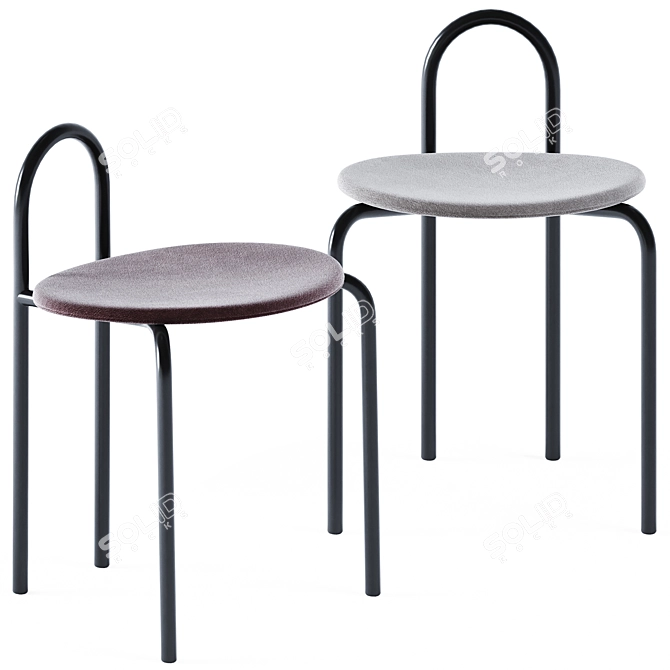 Elegant and Compact Stool Michelle 3D model image 1