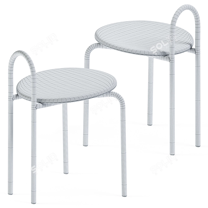 Elegant and Compact Stool Michelle 3D model image 3