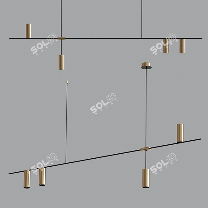 Geometric Pendant Chandelier - Collection 02 3D model image 3