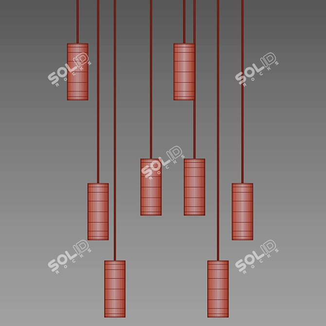 Geometric Pendant Chandelier - Collection 02 3D model image 5