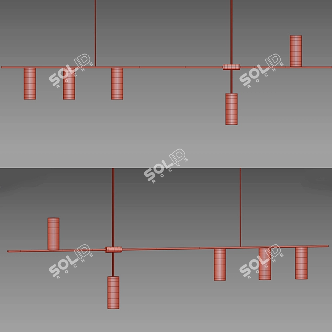 Geometric Pendant Chandelier - Collection 02 3D model image 6