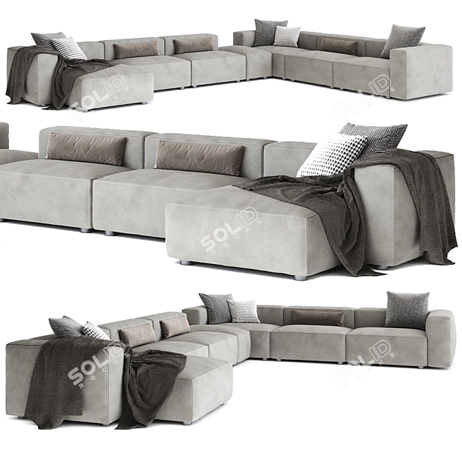 Alberta Alcazar 3-Seater Sofa 3D model image 1