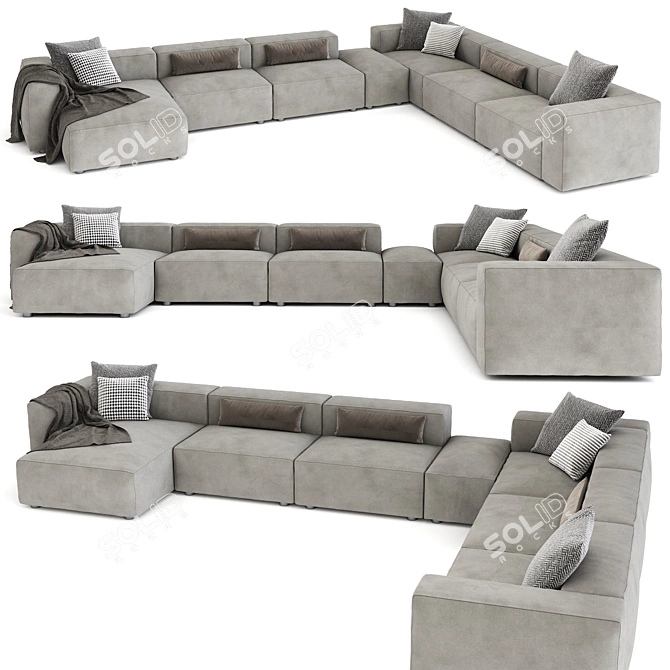 Alberta Alcazar 3-Seater Sofa 3D model image 2