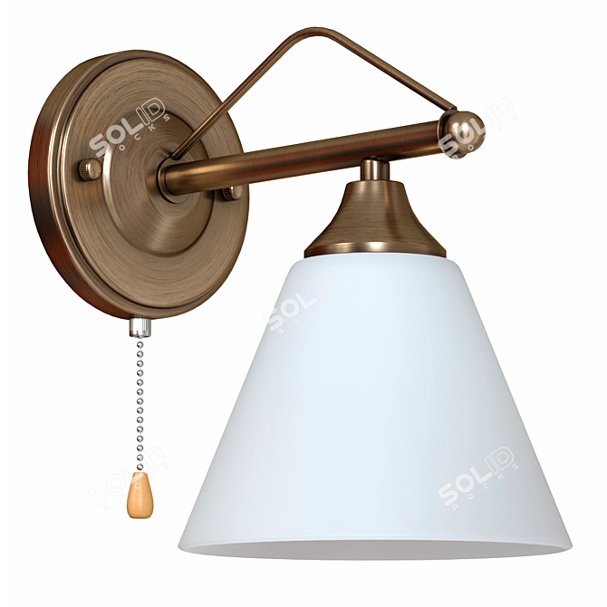 Modern Bronze Wall Lamp 3D model image 1