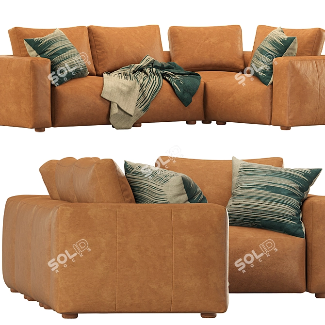 Sleek and Stylish Soren Modular Sofa 3D model image 2