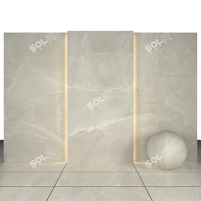 Punica Gray Marble: Textured Slabs and Tiles 3D model image 2