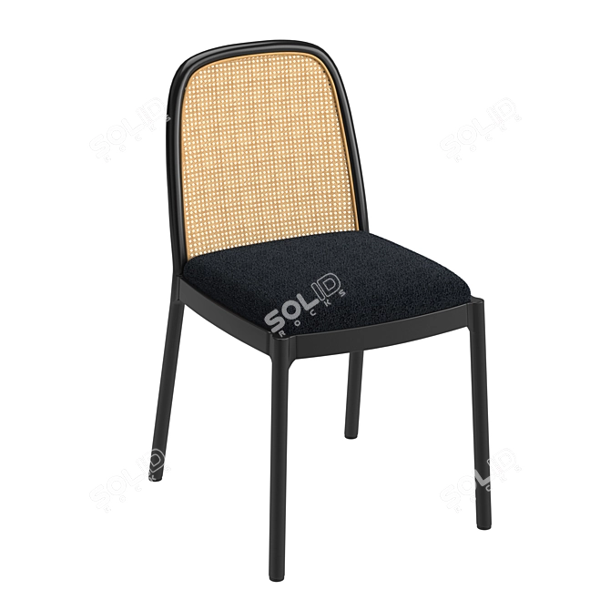 Modern Cane Chair: Nadia 3D model image 3