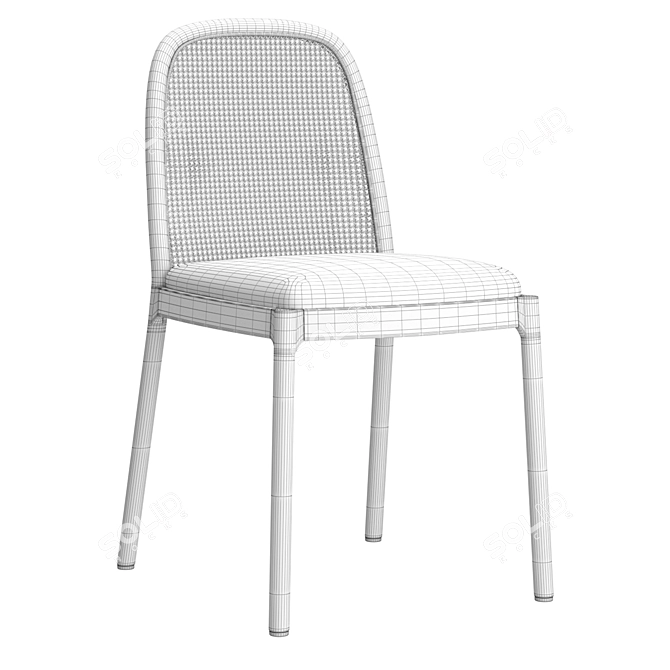 Modern Cane Chair: Nadia 3D model image 4