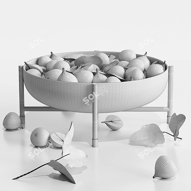 Modern Fruits Dish 2015 3D model image 6