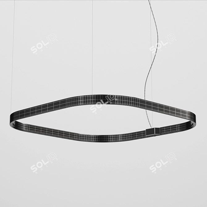 Minimalist Pendant Lighting: PANZERI ZERO SQUARE 3D model image 3