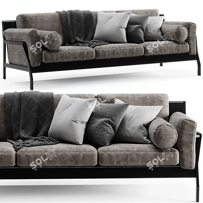 Modern Italian Design: Cassina Eloro Sofa 3D model image 1