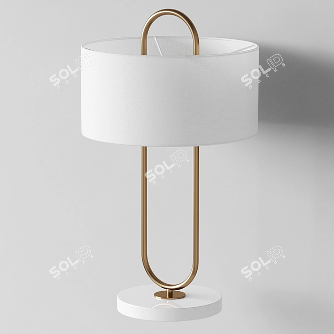 Modern Matte Table Lamp 3D model image 2