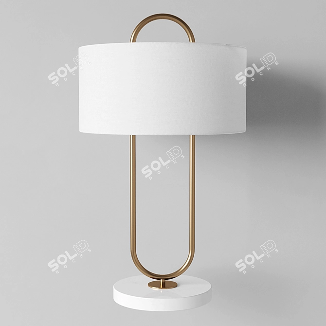 Modern Matte Table Lamp 3D model image 4