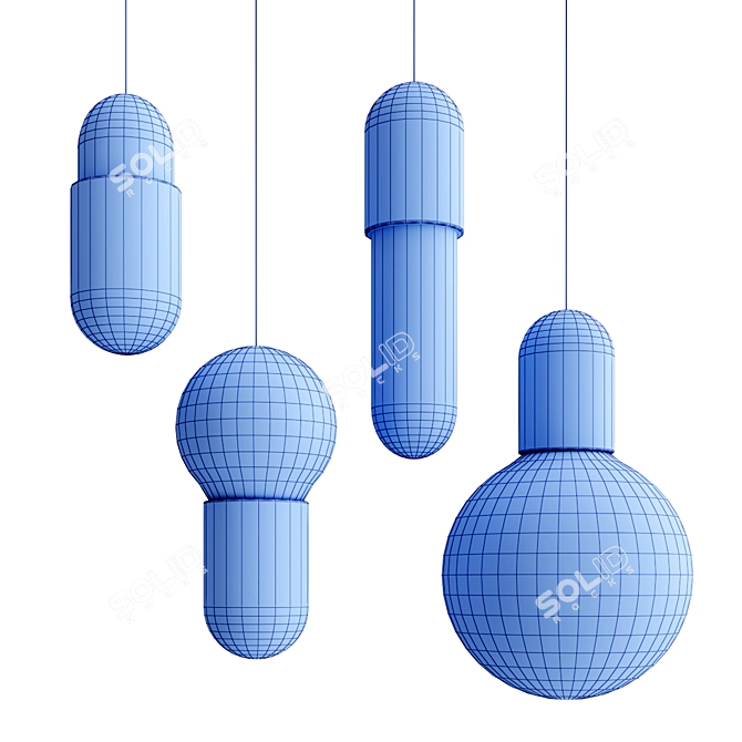 Sleek and Versatile Pendant Lighting 3D model image 4