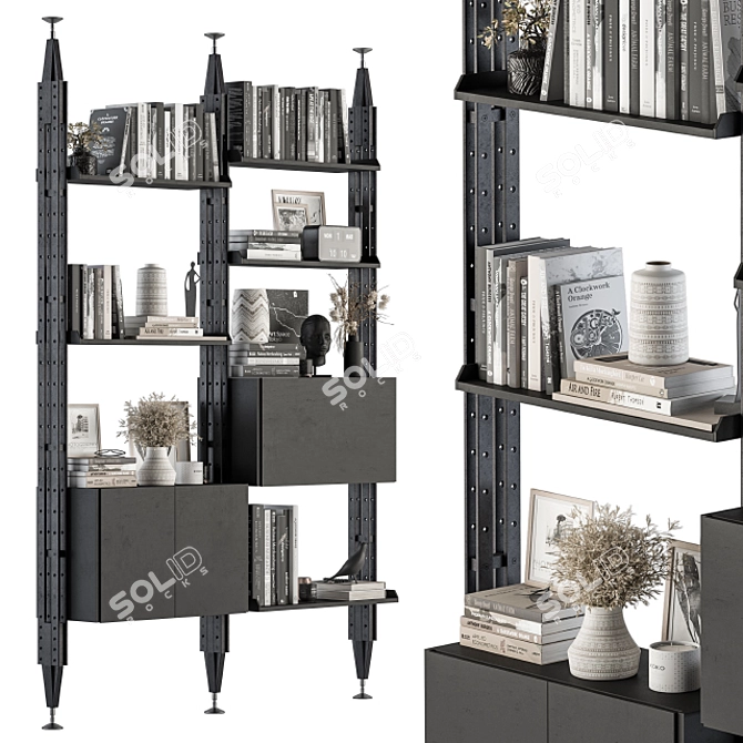 Cassina Infinito Metal Rack: Functional Elegance 3D model image 2