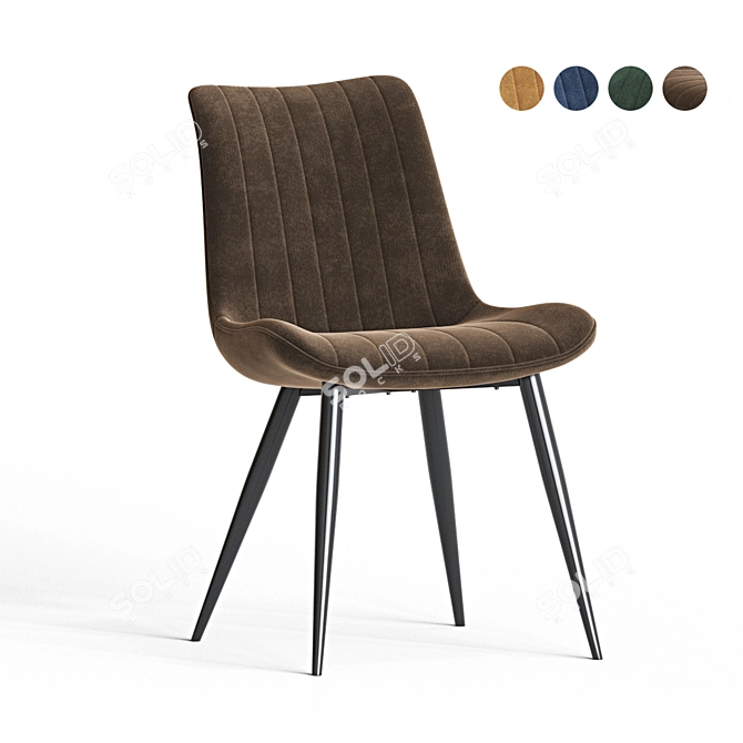 Sleek Leah Dining Chair 3D model image 5