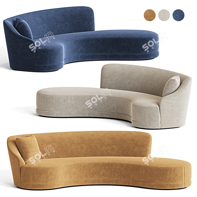 Lemma Sofa: Modern Elegance for Your Space 3D model image 1