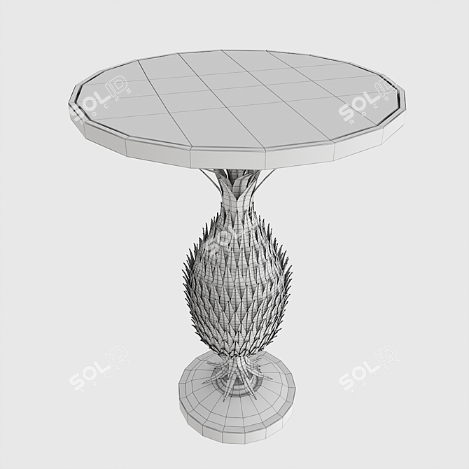 Vera 51cm Designer Metal Side Table 3D model image 3