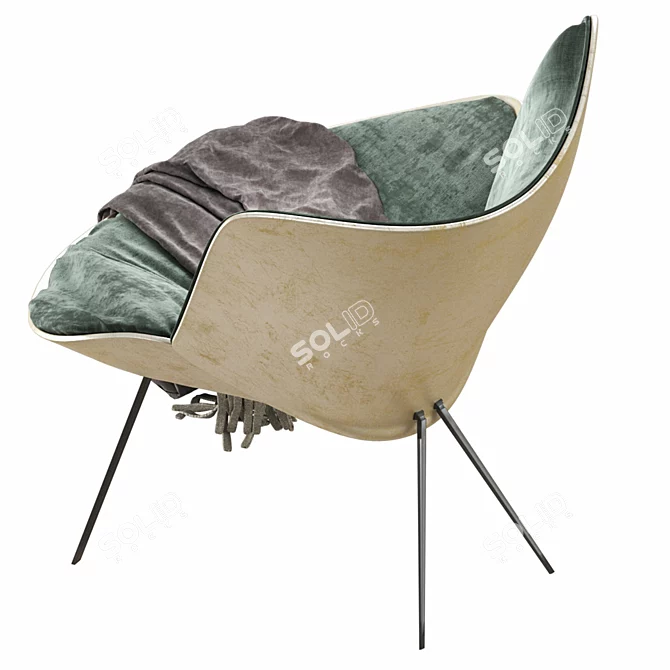 Contemporary Jester Armchair: Stylish & Comfortable 3D model image 4