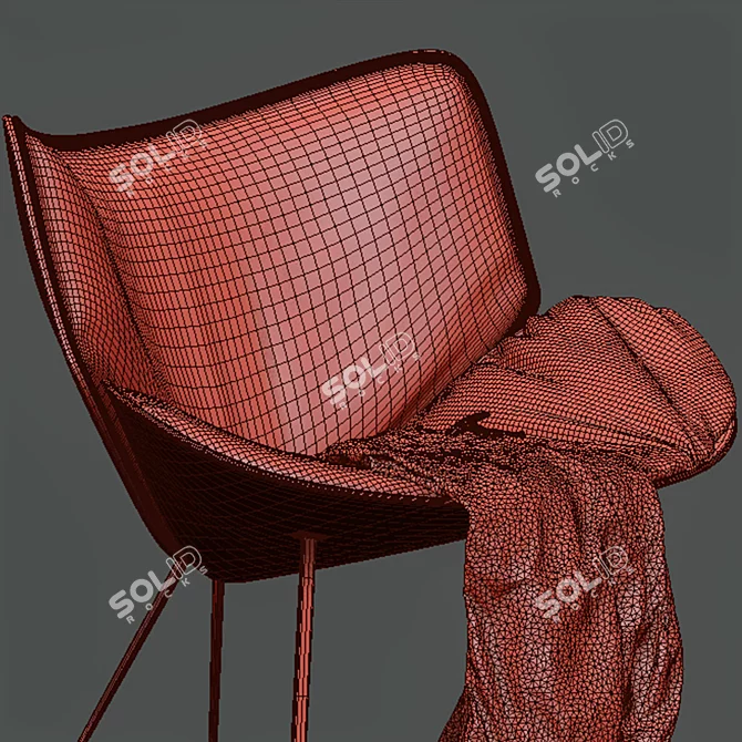 Contemporary Jester Armchair: Stylish & Comfortable 3D model image 5