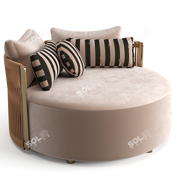Luxurious Fendi Casa Thea Loveseat 3D model image 1