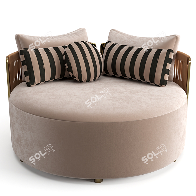 Luxurious Fendi Casa Thea Loveseat 3D model image 2